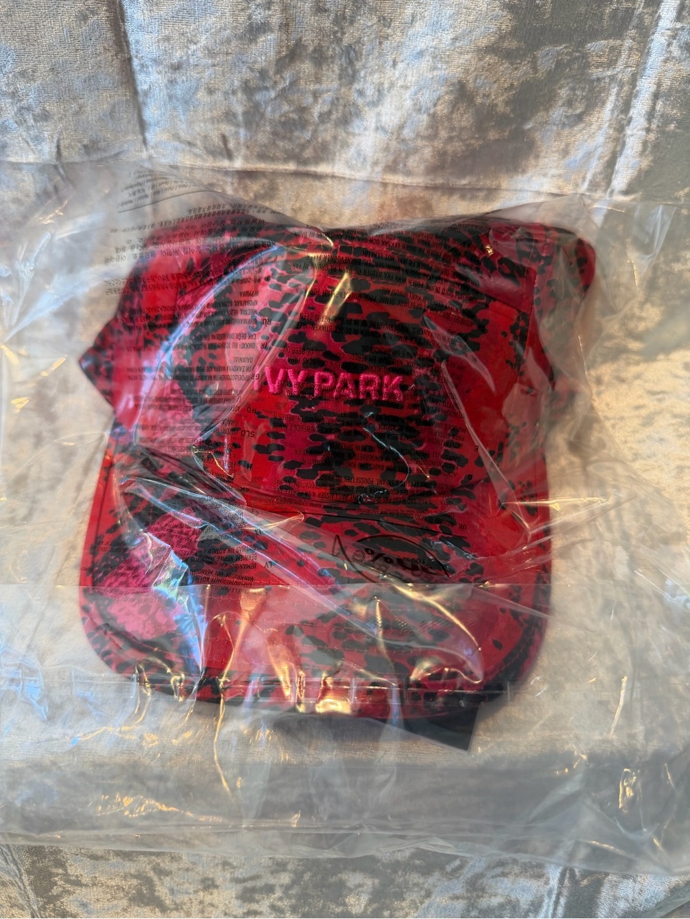 IVY HEART x adidas 2022 Valentine Day Red & Black Leopard Logo Cap